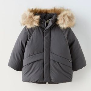 Zara Kids Water Repellent Fraudenberg Quilted Parka NWT